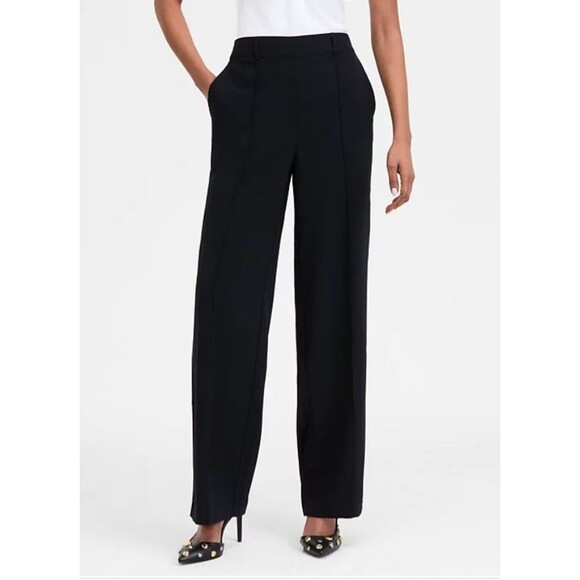 International Concepts Women Straight Leg Pull On Pant Size XL Black - Picture 2 of 3